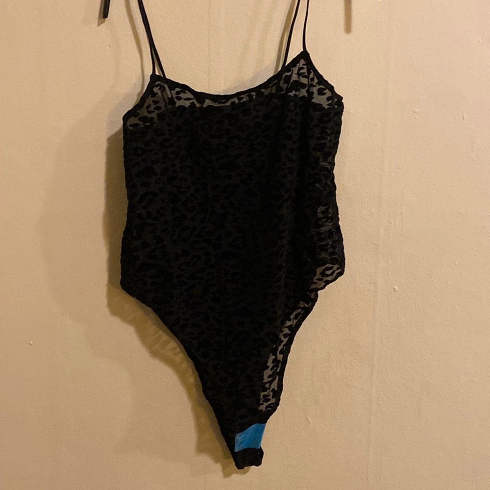 Black sheer ASOS neglige. New with tags and sanitary strip